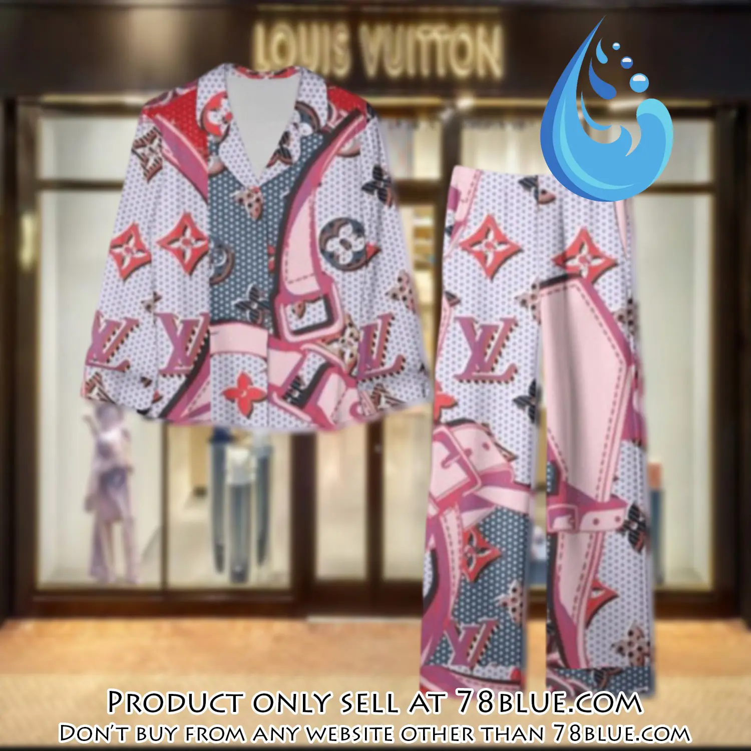 Trending luxury lv satin pajama set pjs1092 78b2018753